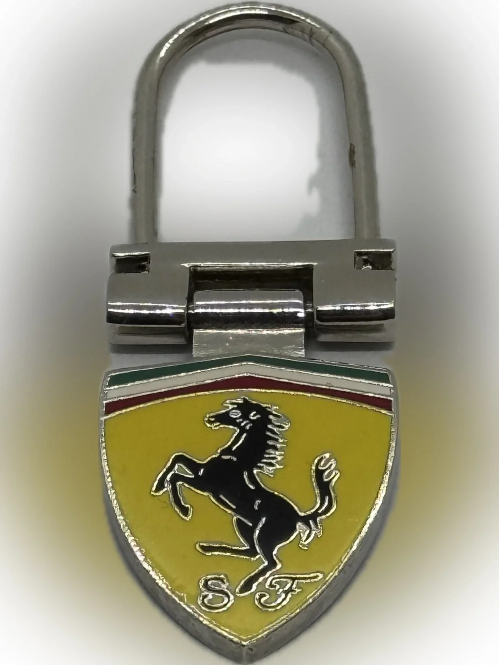 Authentic Ferrari Keychain Yellow Shield Prancing Horse Key Ring 2006